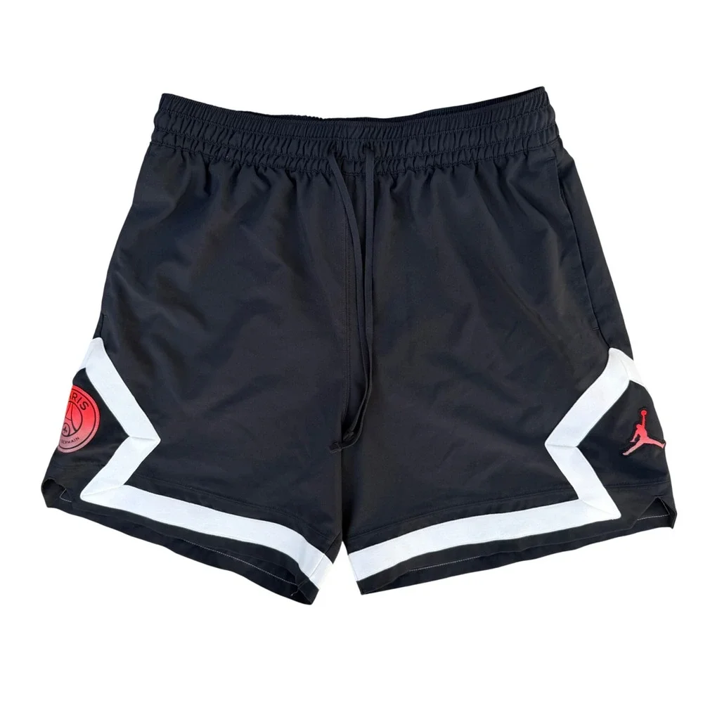 Jordan PSG Paris Saint-Germain Dri-FIT Shorts M Black White RARE EUC HM0003-045
